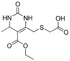 ([[5-(ETHOXYCARBONYL)-6-METHYL-2-OXO-1,2,3,6-TETRAHYDROPYRIMIDIN-4-YL]METHYL]THIO)ACETIC ACID Struktur
