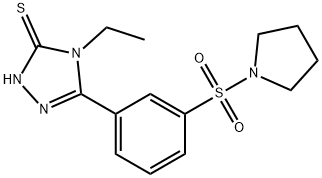 4-ETHYL-5-[3-(PYRROLIDIN-1-YLSULFONYL)PHENYL]-4H-1,2,4-TRIAZOLE-3-THIOL Struktur