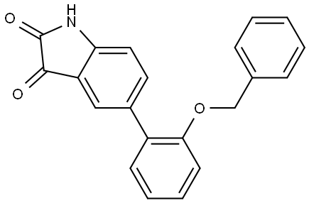 5-[2-(BENZYLOXY)PHENYL]-1H-INDOLE-2,3-DIONE Struktur