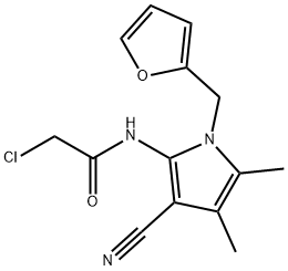 2-CHLORO-N-[3-CYANO-1-(2-FURYLMETHYL)-4,5-DIMETHYL-1H-PYRROL-2-YL]ACETAMIDE Structure