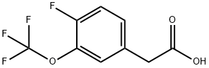 4-氟-3-三氟甲氧基苯乙酸, 886501-32-2, 結(jié)構(gòu)式