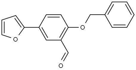 2-(BENZYLOXY)-5-(2-FURYL)BENZALDEHYDE Struktur
