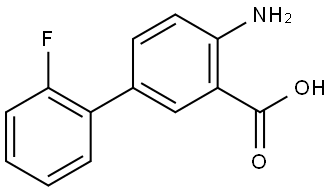4-AMINO-2'-FLUORO[1,1'-BIPHENYL]-3-CARBOXYLIC ACID Struktur