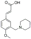 (2E)-3-[4-METHOXY-3-(1-PIPERIDINYLMETHYL)PHENYL]-2-PROPENOIC ACID Structure