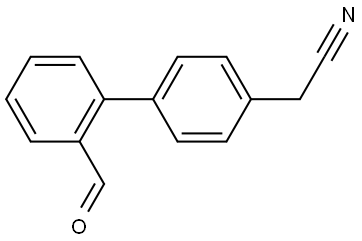 (2'-FORMYL[1,1'-BIPHENYL]-4-YL)ACETONITRILE Struktur
