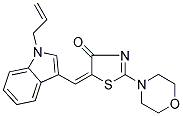 (5E)-5-[(1-ALLYL-1H-INDOL-3-YL)METHYLENE]-2-MORPHOLIN-4-YL-1,3-THIAZOL-4(5H)-ONE Struktur