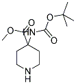 4-N-BOC-氨基哌啶-4-羧酸甲酯, , 結(jié)構(gòu)式
