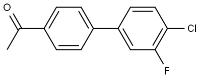 1-(4'-CHLORO-3'-FLUORO[1,1'-BIPHENYL]-4-YL)ETHANONE Struktur