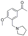 1-[4-METHOXY-3-(PYRROLIDIN-1-YLMETHYL)PHENYL]ETHANONE Struktur