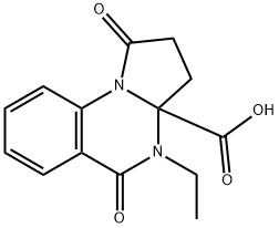 4-ETHYL-1,5-DIOXO-2,3,4,5-TETRAHYDROPYRROLO[1,2-A]QUINAZOLINE-3A(1H)-CARBOXYLIC ACID Struktur