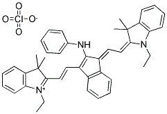 2-((E)-2-(2-ANILINO-1-[(E)-2-(1-ETHYL-3,3-DIMETHYL-1,3-DIHYDRO-2H-INDOL-2-YLIDENE)ETHYLIDENE]-1H-INDEN-3-YL)ETHENYL)-1-ETHYL-3,3-DIMETHYL-3H-INDOLIUM PERCHLORATE Struktur