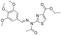 ETHYL 2-[(2E)-1-ACETYL-2-(3,4,5-TRIMETHOXYBENZYLIDENE)HYDRAZINO]-1,3-THIAZOLE-4-CARBOXYLATE Struktur