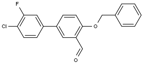 4-(BENZYLOXY)-4'-CHLORO-3'-FLUORO[1,1'-BIPHENYL]-3- CARBALDEHYDE Struktur