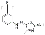 (5E)-2-IMINO-4-METHYL-1,3-THIAZOL-5(2H)-ONE [3-(TRIFLUOROMETHYL)PHENYL]HYDRAZONE Struktur