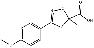 3-(4-METHOXY-PHENYL)-5-METHYL-4,5-DIHYDRO-ISOXAZOLE-5-CARBOXYLIC ACID Structure