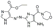 ETHYL 5-{(E)-[5-AMINO-4-(MORPHOLIN-4-YLCARBONYL)-1H-IMIDAZOL-2-YL]DIAZENYL}-1H-IMIDAZOLE-4-CARBOXYLATE Struktur