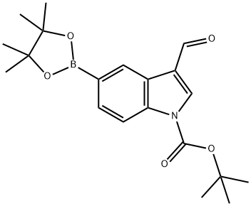 N-BOC-3-FORMYL-5-INDOLEBORONIC ACID PINACOL ESTER Structure
