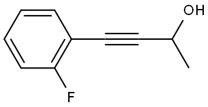 4-(2-FLUOROPHENYL)-3-BUTYN-2-OL Struktur