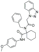 1-[[2-(1H-1,2,3-BENZOTRIAZOL-1-YL)ACETYL](BENZYL)AMINO]-N-(4-METHOXYPHENYL)CYCLOHEXANECARBOXAMIDE Struktur