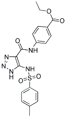 ETHYL 4-{[(5-{[(4-METHYLPHENYL)SULFONYL]AMINO}-1H-1,2,3-TRIAZOL-4-YL)CARBONYL]AMINO}BENZOATE Struktur