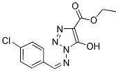 ETHYL 1-{[(1Z)-(4-CHLOROPHENYL)METHYLENE]AMINO}-5-HYDROXY-1H-1,2,3-TRIAZOLE-4-CARBOXYLATE Struktur