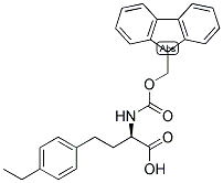 (R)-4-(4-ETHYL-PHENYL)-2-(9H-FLUOREN-9-YLMETHOXYCARBONYLAMINO)-BUTYRIC ACID Struktur