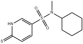N-CYCLOHEXYL-6-MERCAPTO-N-METHYLPYRIDINE-3-SULFONAMIDE Structure