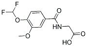 [[4-(DIFLUOROMETHOXY)-3-METHOXYBENZOYL]AMINO]ACETIC ACID Struktur