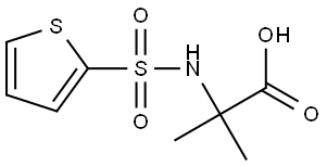 2-METHYL-2-(THIOPHENE-2-SULFONYLAMINO)-PROPIONIC ACID Struktur