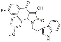 4-(4-FLUOROBENZOYL)-3-HYDROXY-1-[2-(1H-INDOL-3-YL)ETHYL]-5-(3-METHOXYPHENYL)-1,5-DIHYDRO-2H-PYRROL-2-ONE Struktur