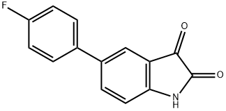 5-(4-FLUOROPHENYL)-1H-INDOLE-2,3-DIONE Struktur
