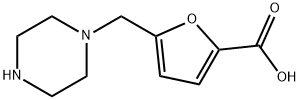 5-PIPERAZIN-1-YLMETHYL-FURAN-2-CARBOXYLIC ACID Structure
