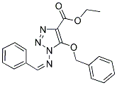 ETHYL 5-(BENZYLOXY)-1-{[(1Z)-PHENYLMETHYLENE]AMINO}-1H-1,2,3-TRIAZOLE-4-CARBOXYLATE Struktur