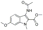 3-ACETYLAMINO-6-METHOXY-1-METHYL-1H-INDOLE-2-CARBOXYLIC ACID METHYL ESTER Struktur