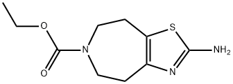 2-AMINO-4,5,7,8-TETRAHYDRO-6-(N-CARBETHOXY)THIAZOLO[5,4-D]AZEPINE, 887352-57-0, 結構式
