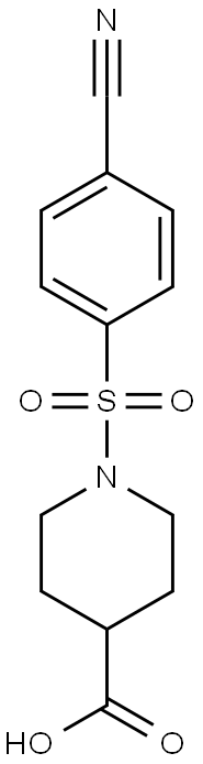 1-[(4-CYANOPHENYL)SULFONYL]PIPERIDINE-4-CARBOXYLIC ACID Struktur