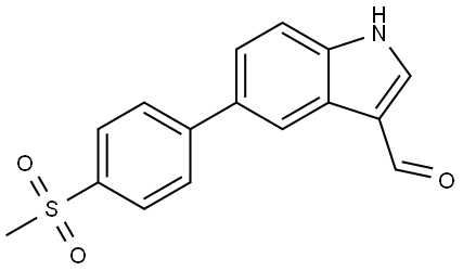 5-[4-(METHYLSULFONYL)PHENYL]-1H-INDOLE-3-CARBALDEHYDE Struktur