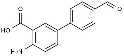 4-AMINO-4'-FORMYL[1,1'-BIPHENYL]-3-CARBOXYLIC ACID Struktur