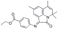 (E)-ETHYL 4-(4,4,6,8-TETRAMETHYL-2-OXO-2H-PYRROLO[3,2,1-IJ]QUINOLIN-1(4H)-YLIDENEAMINO)BENZOATE Struktur