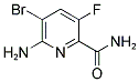 6-AMINO-5-BROMO-3-FLUOROPYRIDINE-2-CARBOXAMIDE Structure