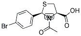(2R,4R)-3-ACETYL-2-(4-BROMO-PHENYL)-THIAZOLIDINE-4-CARBOXYLIC ACID Structure
