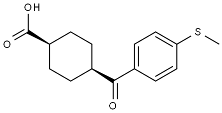 CIS-4-(4-THIOMETHYLBENZOYL)CYCLOHEXANE-1-CARBOXYLIC ACID Struktur