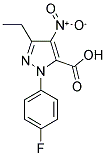 3-ETHYL-1-(4-FLUOROMETHYL)-4-NITRO-1H-PYRAZOLE-5-CARBOXYLIC ACID Struktur