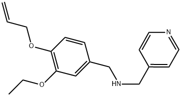 1-(4-(ALLYLOXY)-3-ETHOXYPHENYL)-N-(PYRIDIN-4-YLMETHYL)METHANAMINE Structure