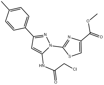 METHYL 2-[5-[(CHLOROACETYL)AMINO]-3-(4-METHYLPHENYL)-1H-PYRAZOL-1-YL]-1,3-THIAZOLE-4-CARBOXYLATE Structure