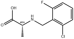 (2R)-2-[(2-CHLORO-6-FLUOROBENZYL)AMINO]PROPANOIC ACID Struktur