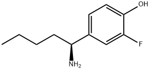 4-((1S)-1-AMINOPENTYL)-2-FLUOROPHENOL Struktur