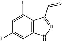 6-FLUORO-4-IODO-3-INDAZOLECARBOXALDEHYDE Struktur