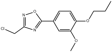 3-(CHLOROMETHYL)-5-(3-METHOXY-4-PROPOXYPHENYL)-1,2,4-OXADIAZOLE Structure
