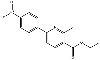 ETHYL 2-METHYL-6-(4-NITROPHENYL)PYRIDINE-3-CARBOXYLATE Struktur